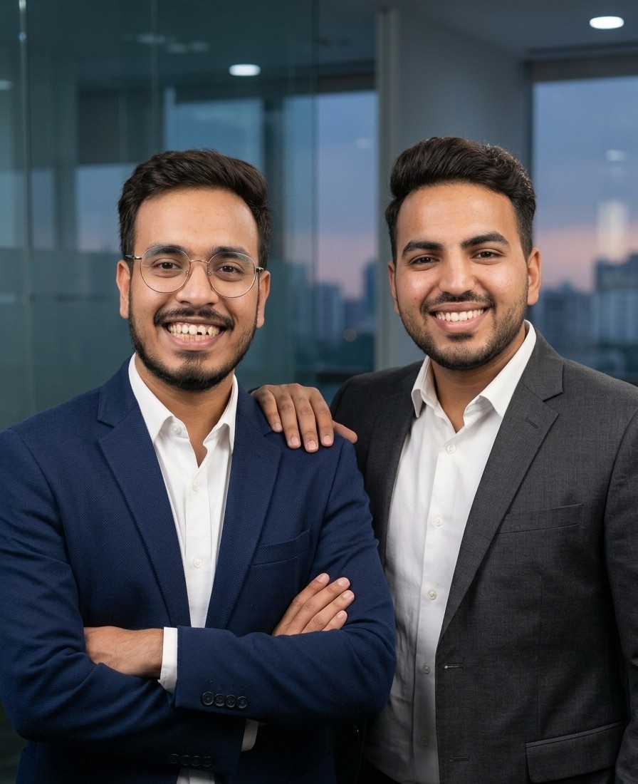 Ar. Harsh Dixit and Ar. Neel Patel, founding architects of Studio Aakruti